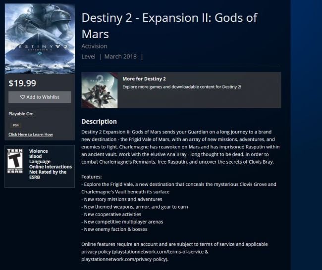 Image for Latest Destiny 2 expansion rumour calls it Gods of Mars, mentions Charlemagne and Clovis Bray