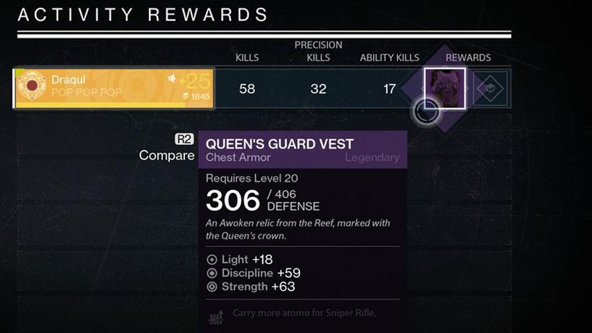 Image for Destiny Legendary gear on offer in Queen's Wrath event