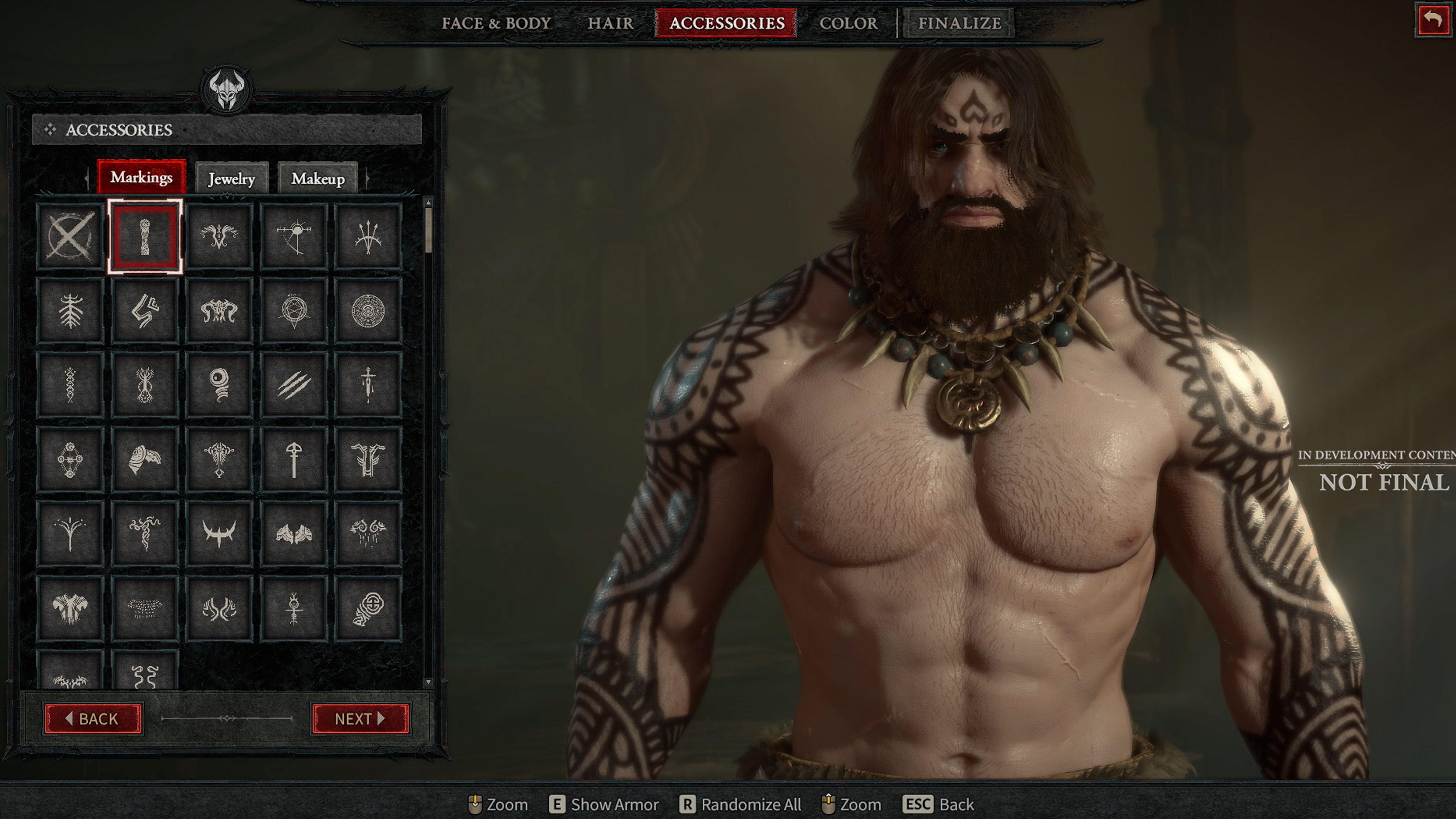 Image showing a character being created in Diablo 4.