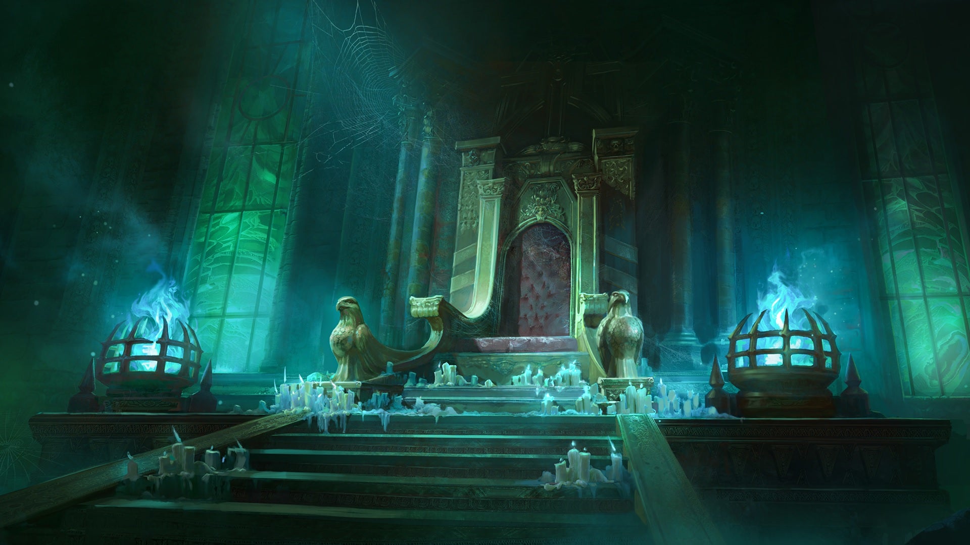 A spooky throne in Diablo Immortal
