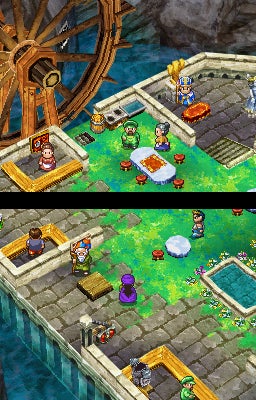 A top down view of an area in the Nintendo DS remake of Dragon Quest V: Hand of the Heavenly Bride.