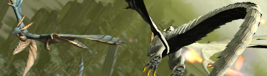 Image for Drakengard 3 screens show multi-target lock on in mid-air combat