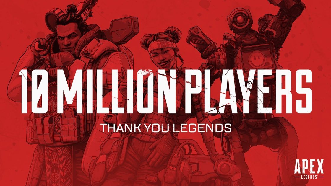 Image for Apex Legends hits 10 million players and one million concurrent