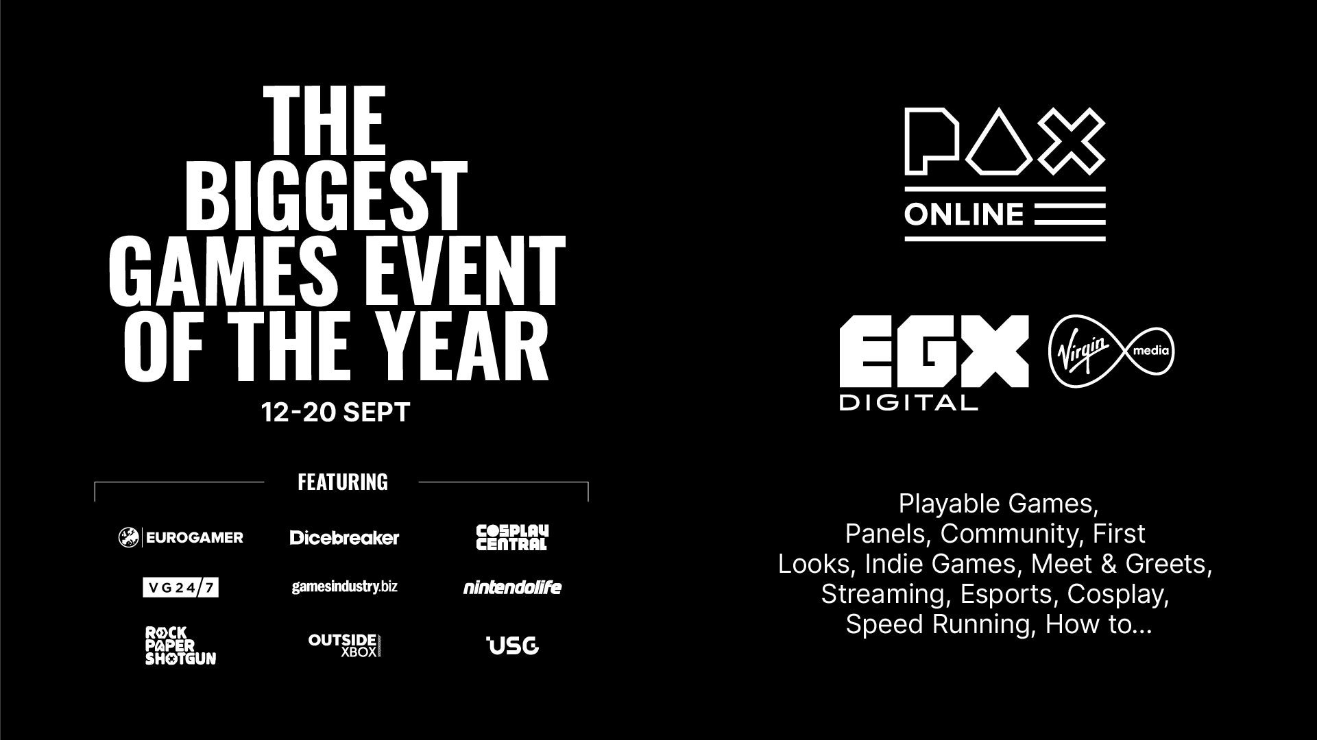 Image for You can be part of PAX Online and EGX Digital by submitting your panel ideas