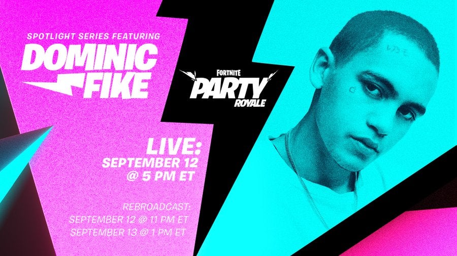 Image for Fornite concert featuring Dominic Fike takes place September 12