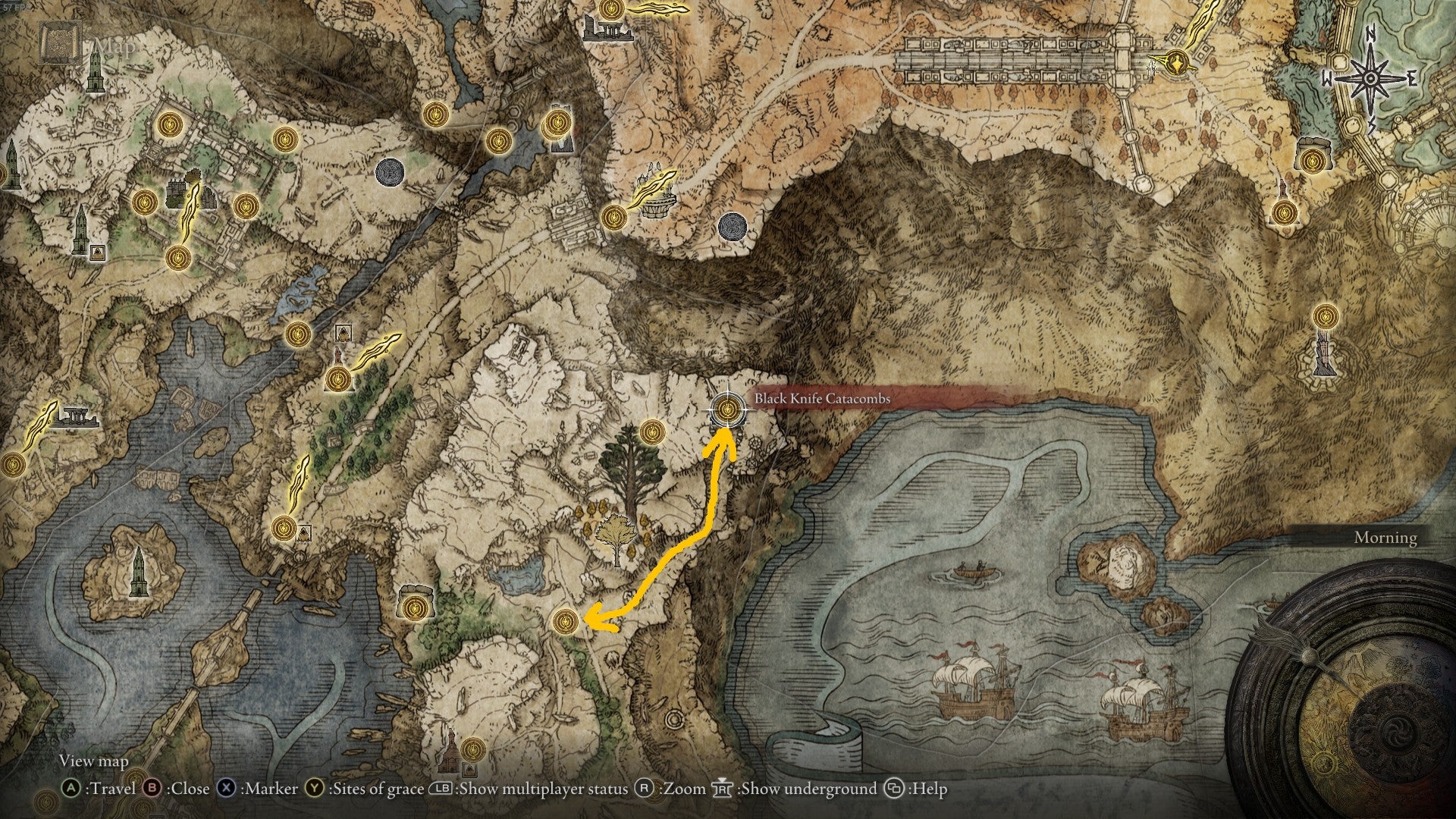 Elden Ring Black Knife Catacombs Guide  How to Beat the Cemetery Shade and Black Knife Assassin - 59