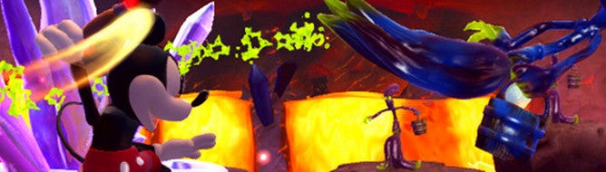 Image for Epic Mickey 2: The Power of Two gameplay video shows the use of paint and thinner