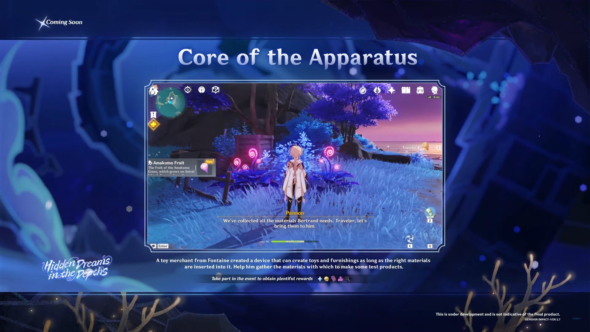 The core of the aparatus event in Genshin Impact version 2.7