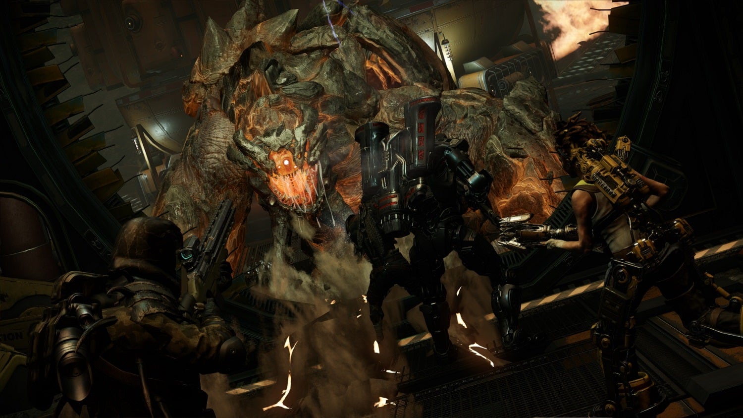 Image for Evolve: four new hunters, Behemoth monster detailed