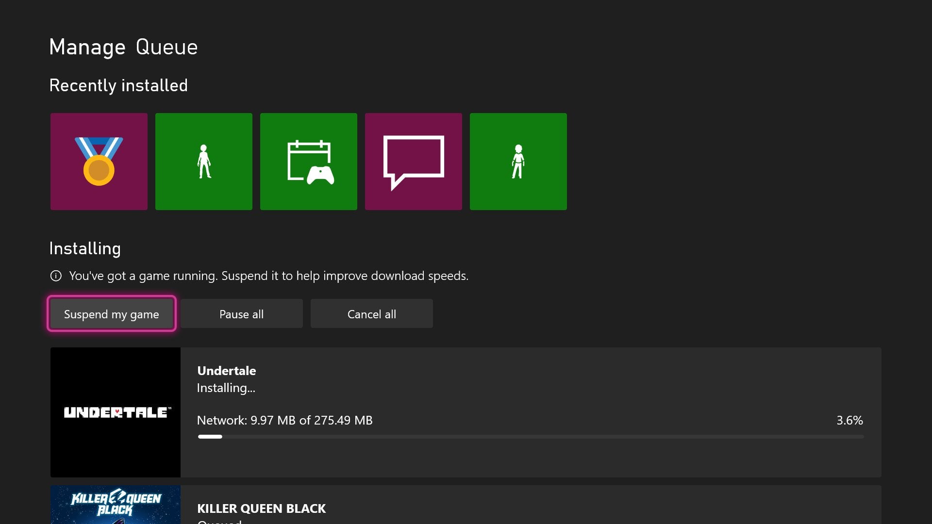 Xbox Insiders can now suspend games in order to speed up downloads - 80