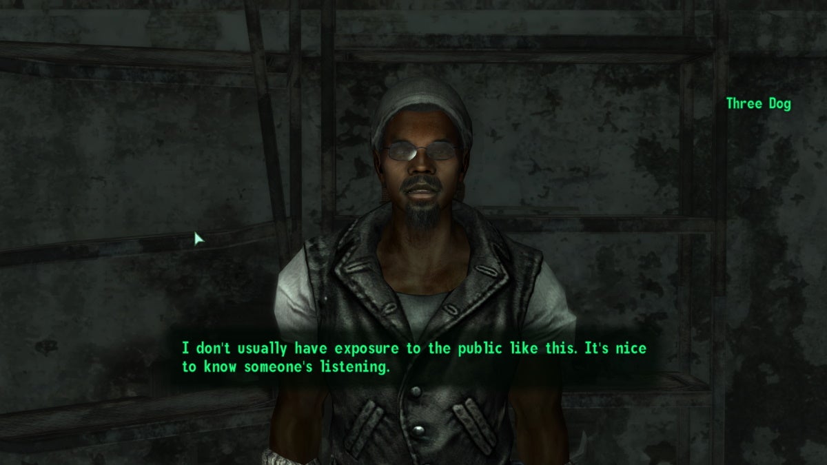 Image for In times of isolation, Fallout 3's Three Dog has got your back