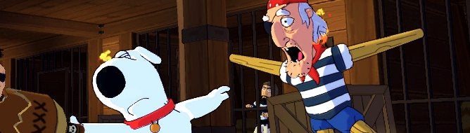 Image for Family Guy: Back to the Multiverse shots show Brian and Stewie fighting pirates 
