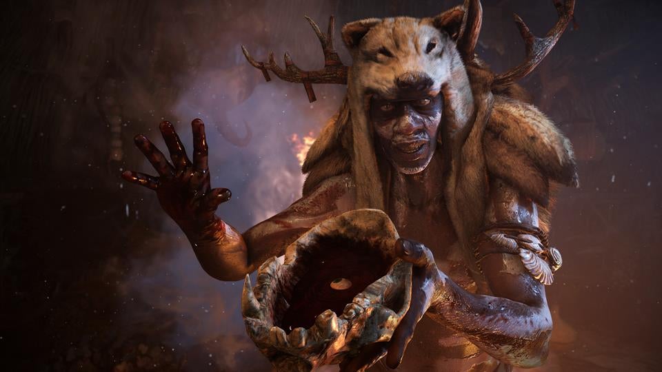 Image for Far Cry Primal screens show a sabre tooth tiger bumming a mammoth