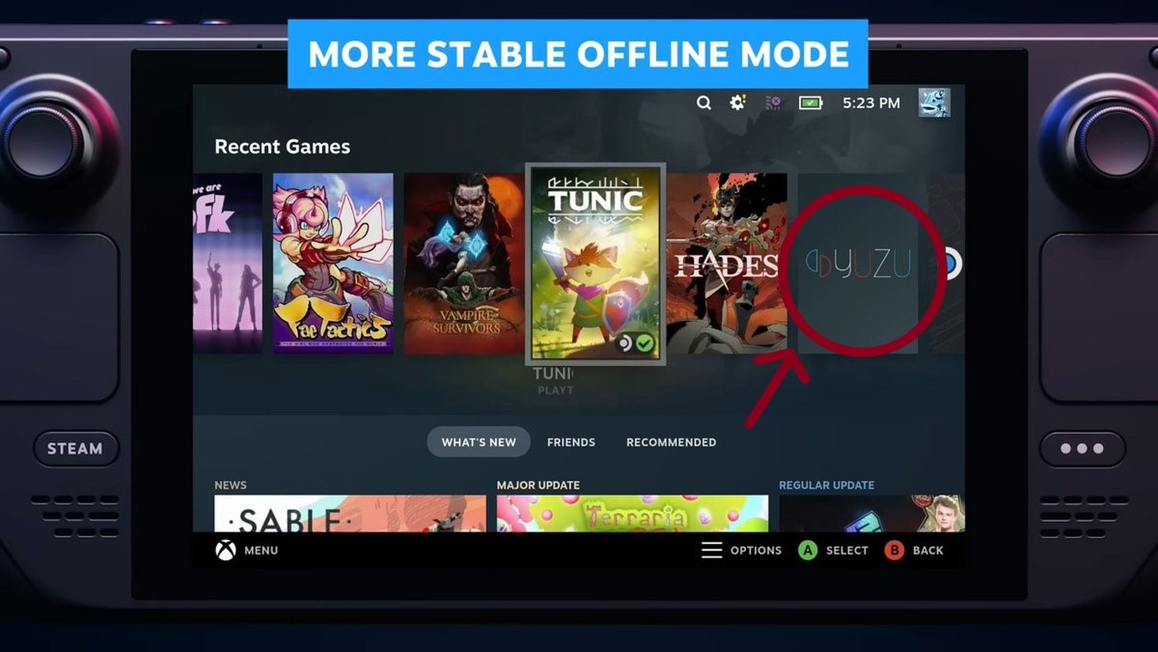 Image for Valve releases updated Steam Deck trailer due to original featuring a Nintendo Switch emulator icon