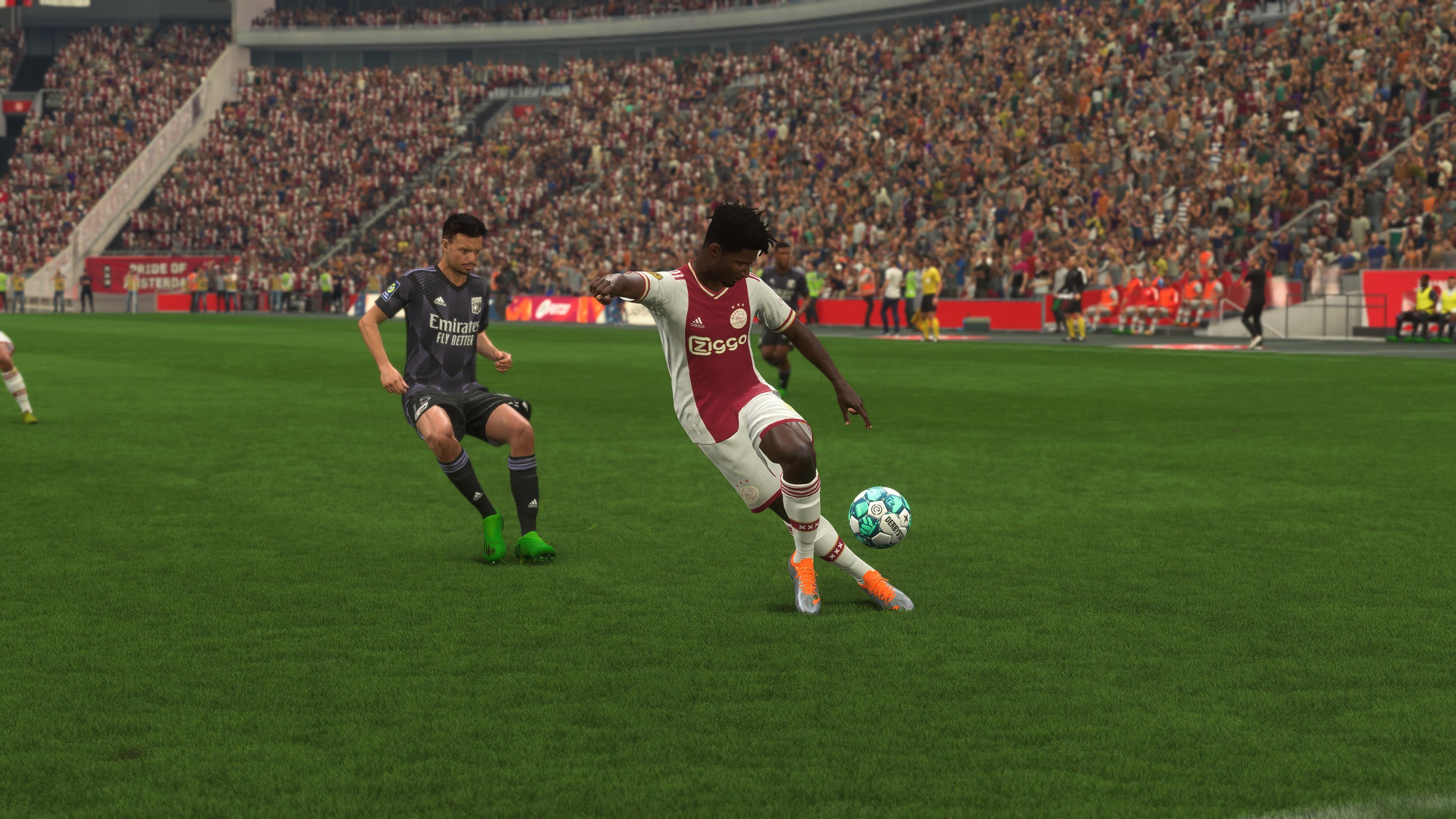 Mohammed Kudus performing a rabona shot in FIFA 23