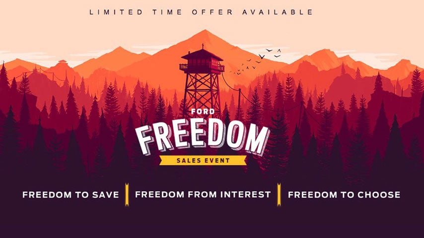 Image for The stolen Firewatch art in these Ford ads really sets a nice tone [UPDATE]