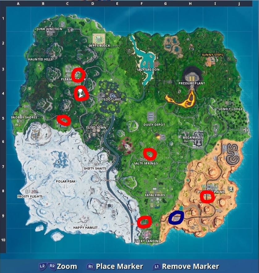 Image for Fortnite: Gas Station locations