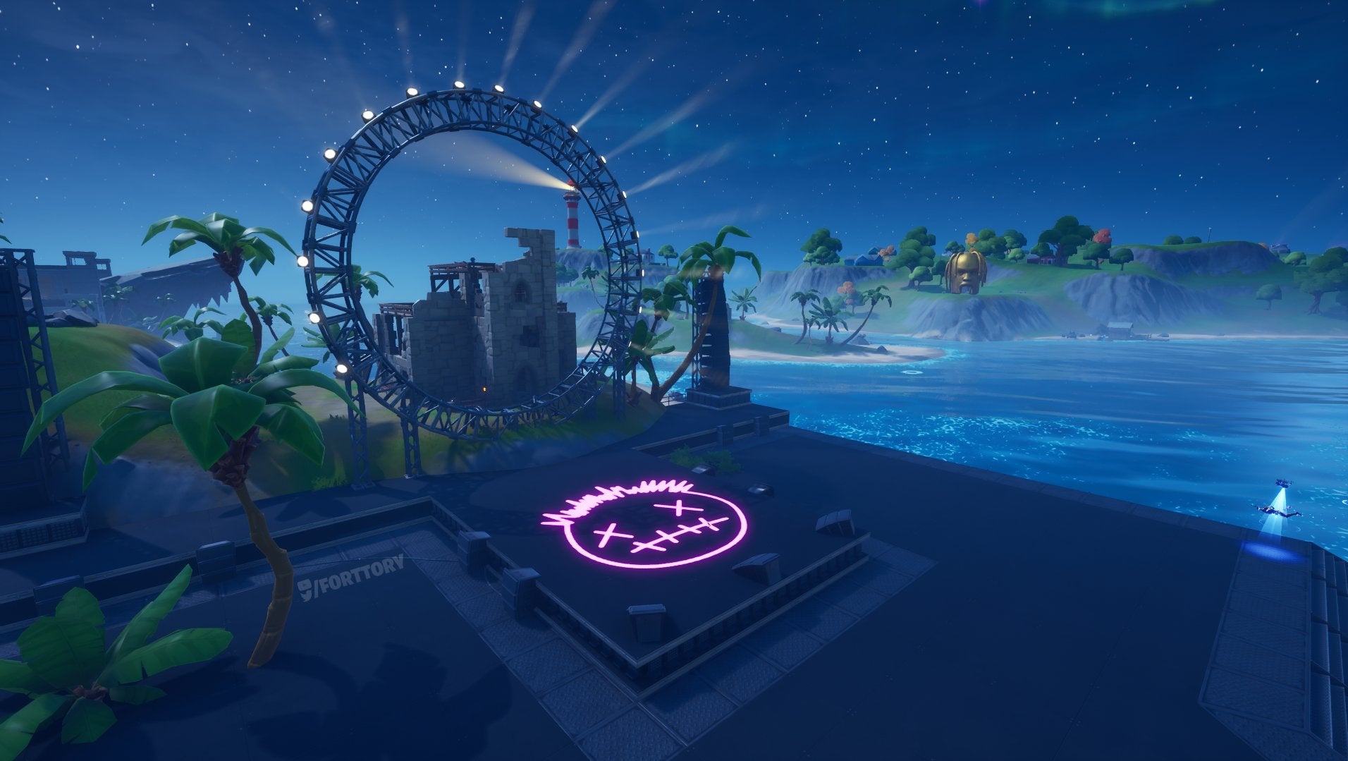 Image for Fortnite: Where to find Travis Scott's stage near Sweaty Sands