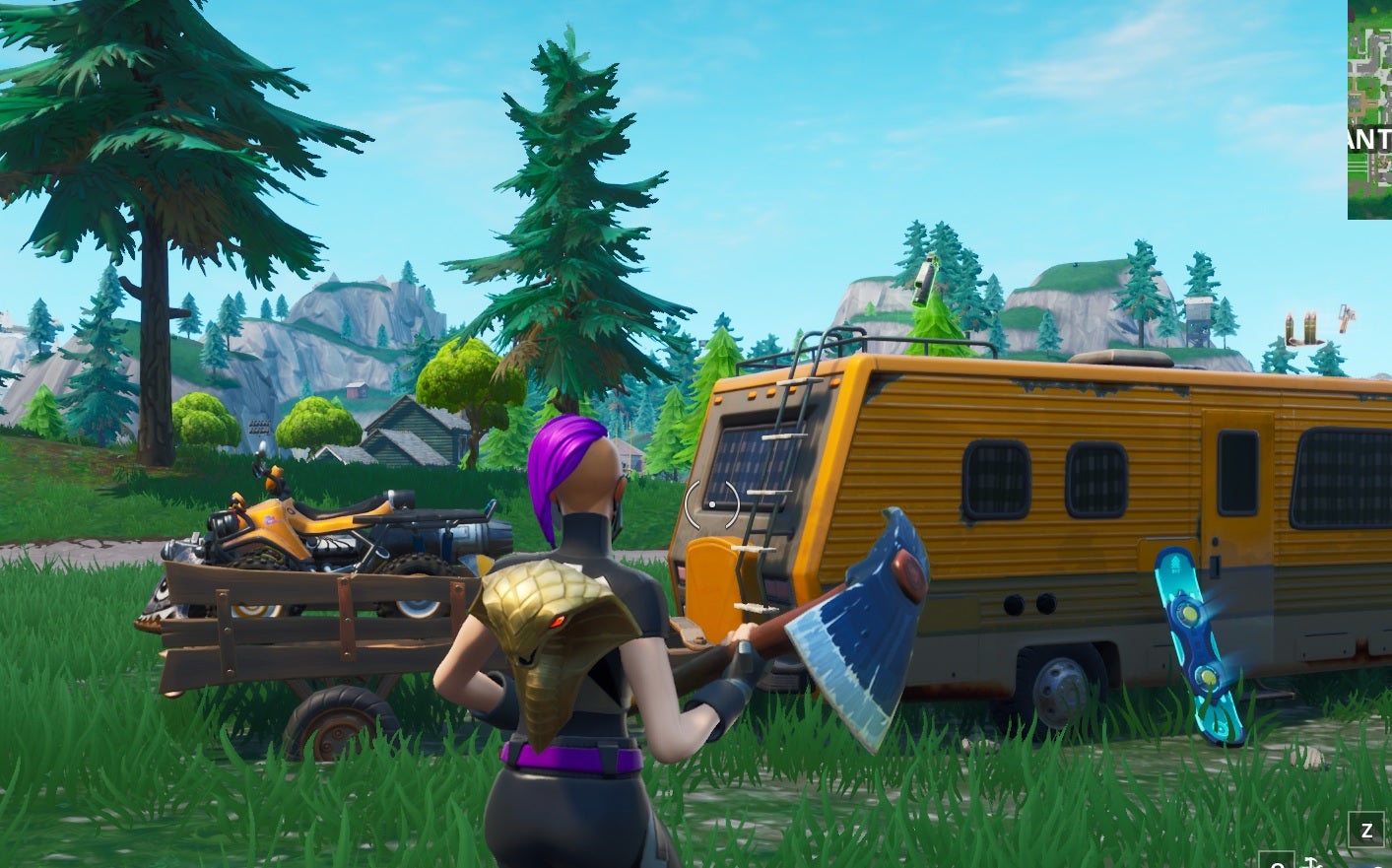 Image for Fortnite: complete a time trial north of Lucky Landing or east of Snobby Shores