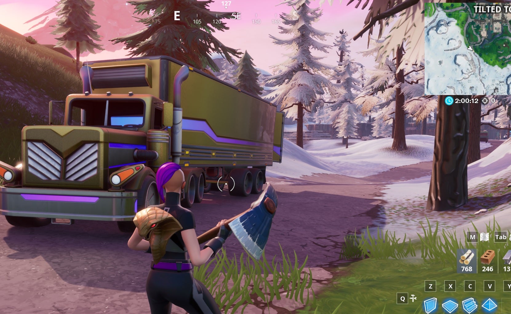 Image for Fortnite Season 10: search between a basement film camera, a snowy stone head and a gold big rig