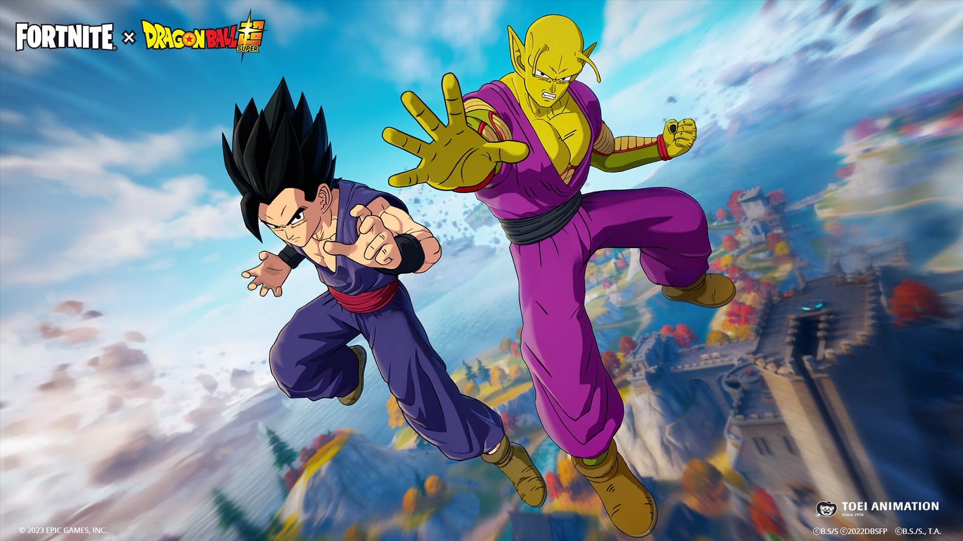 Gohan and Piccolo in Fortnite x DragonBall event