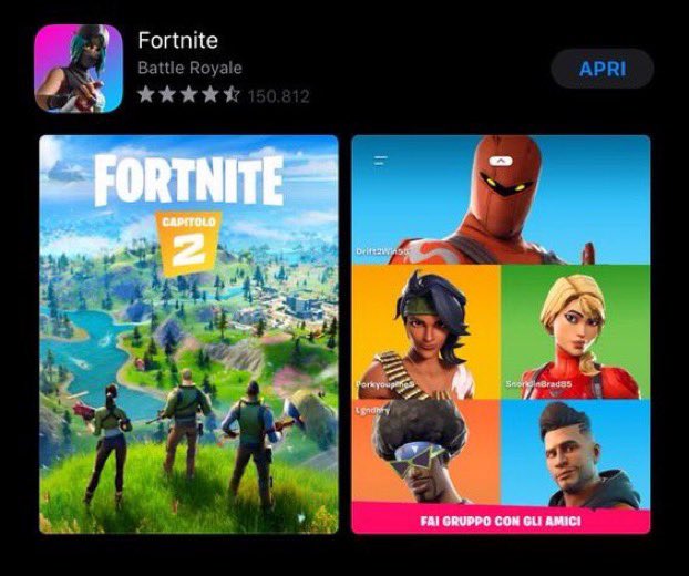 Image for Fortnite: Chapter 2 seems to have leaked on the Italian App Store