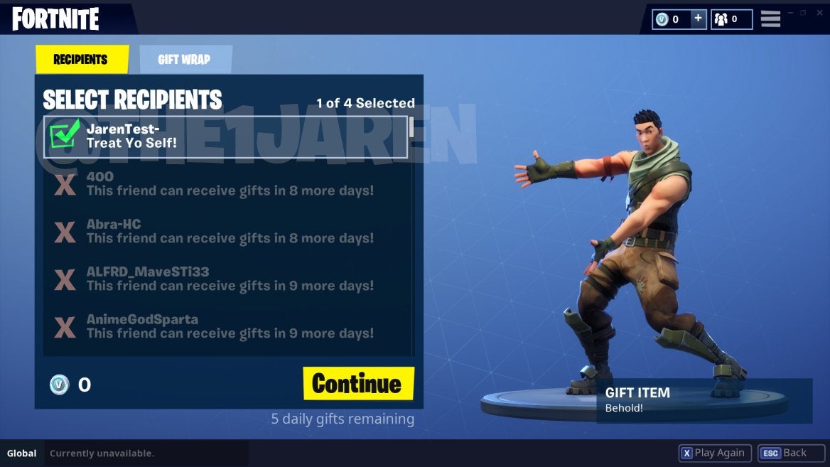Image for Fortnite gifting could be coming very soon