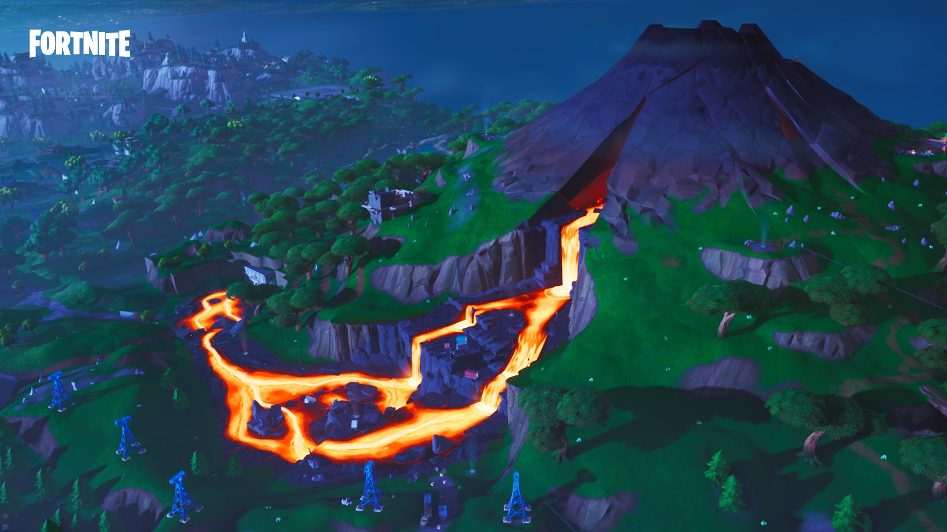 Image for Fortnite Season 8 map changes: Lazy Lagoon, Sunny Steps, volcanic vents and more