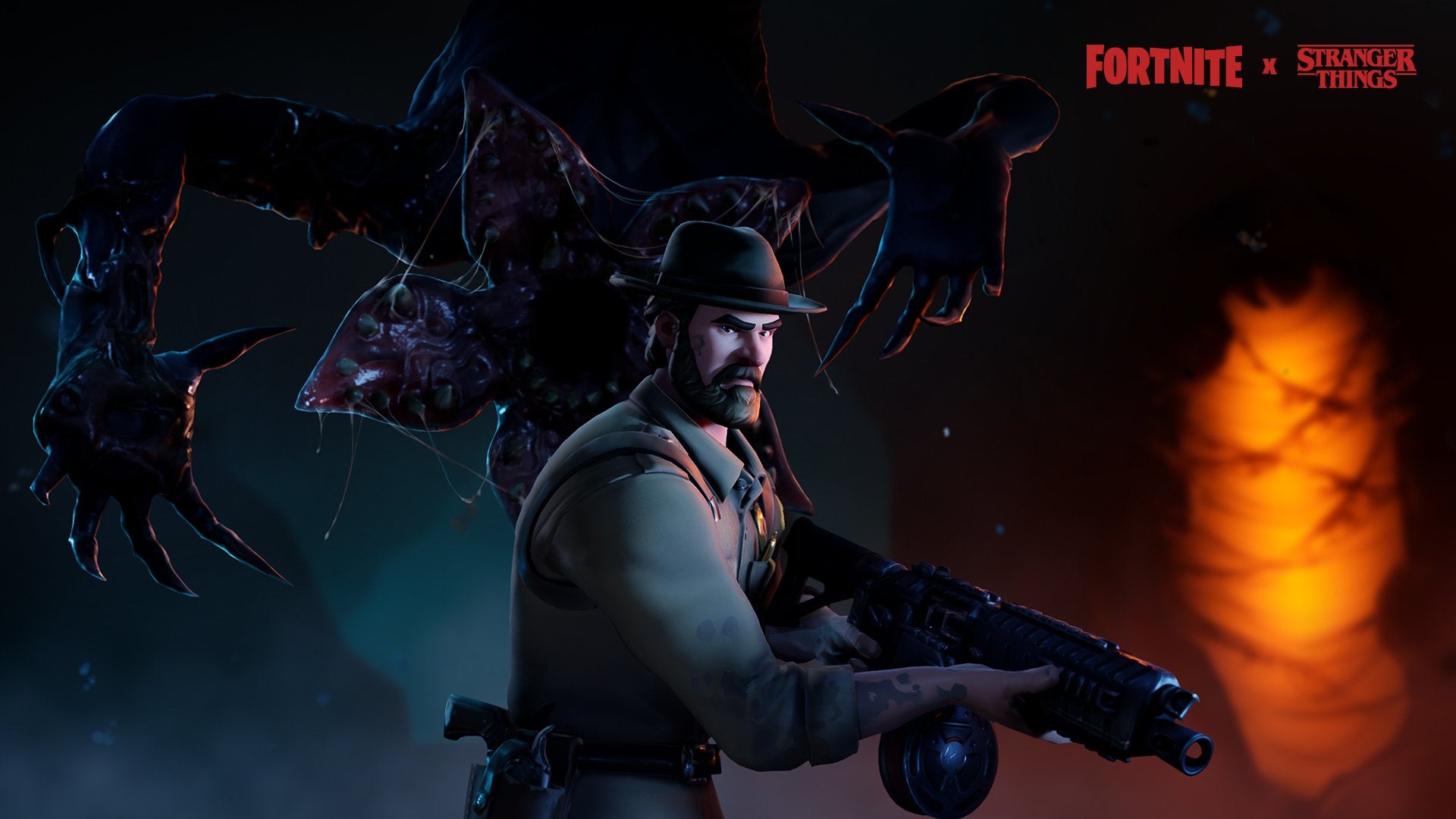 Image for Fortnite gets Demogorgon, Chief Hopper skins in Stranger Things crossover