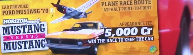 Image for Forza Horizon Mustang vs Mustang gameplay, you race a plane