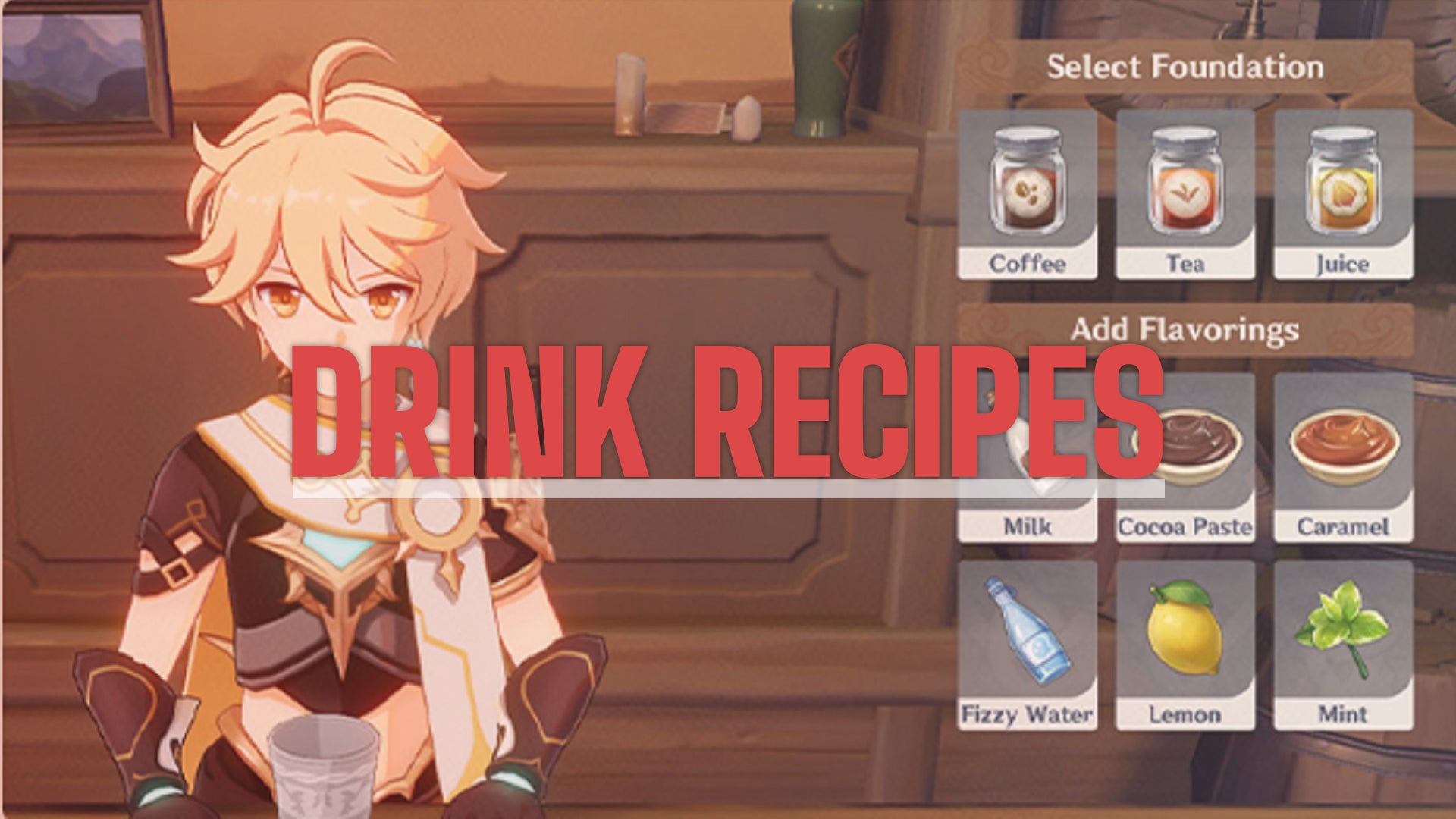 Image for Genshin Impact : Of Drink A-Dreaming guide - all drink recipes