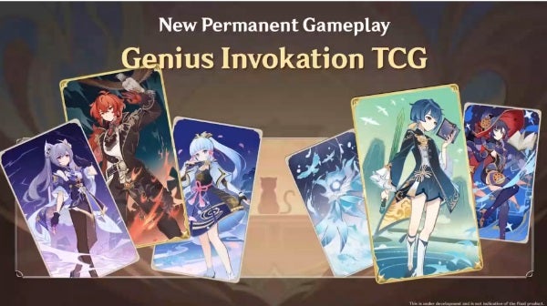 Genshin Impact version 3.3 card game