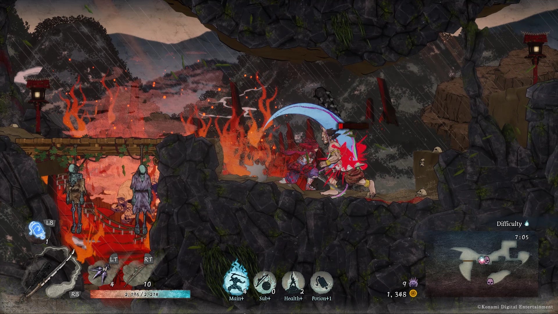 GetsuFumaDen  Undying Moon is a roguelike hack and slash from Konami - 11