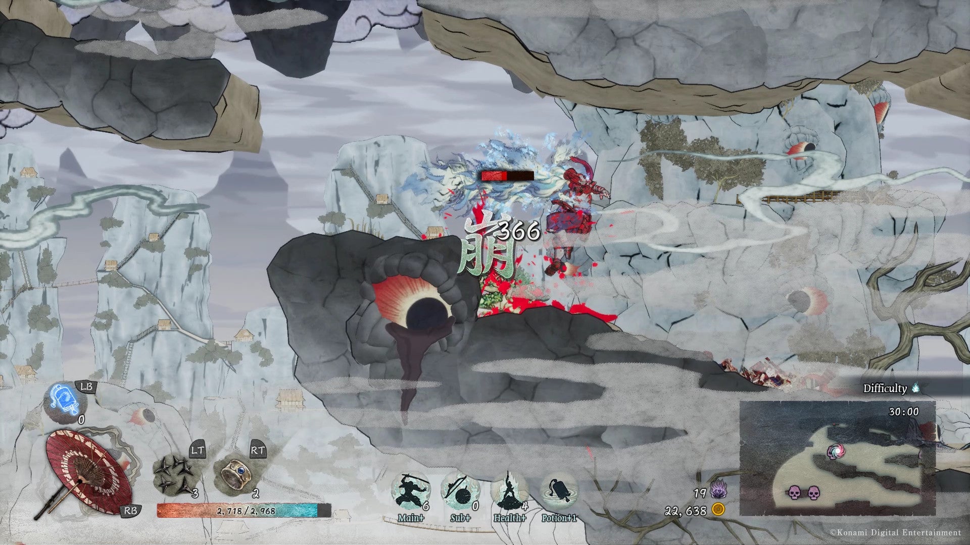 GetsuFumaDen  Undying Moon is a roguelike hack and slash from Konami - 20