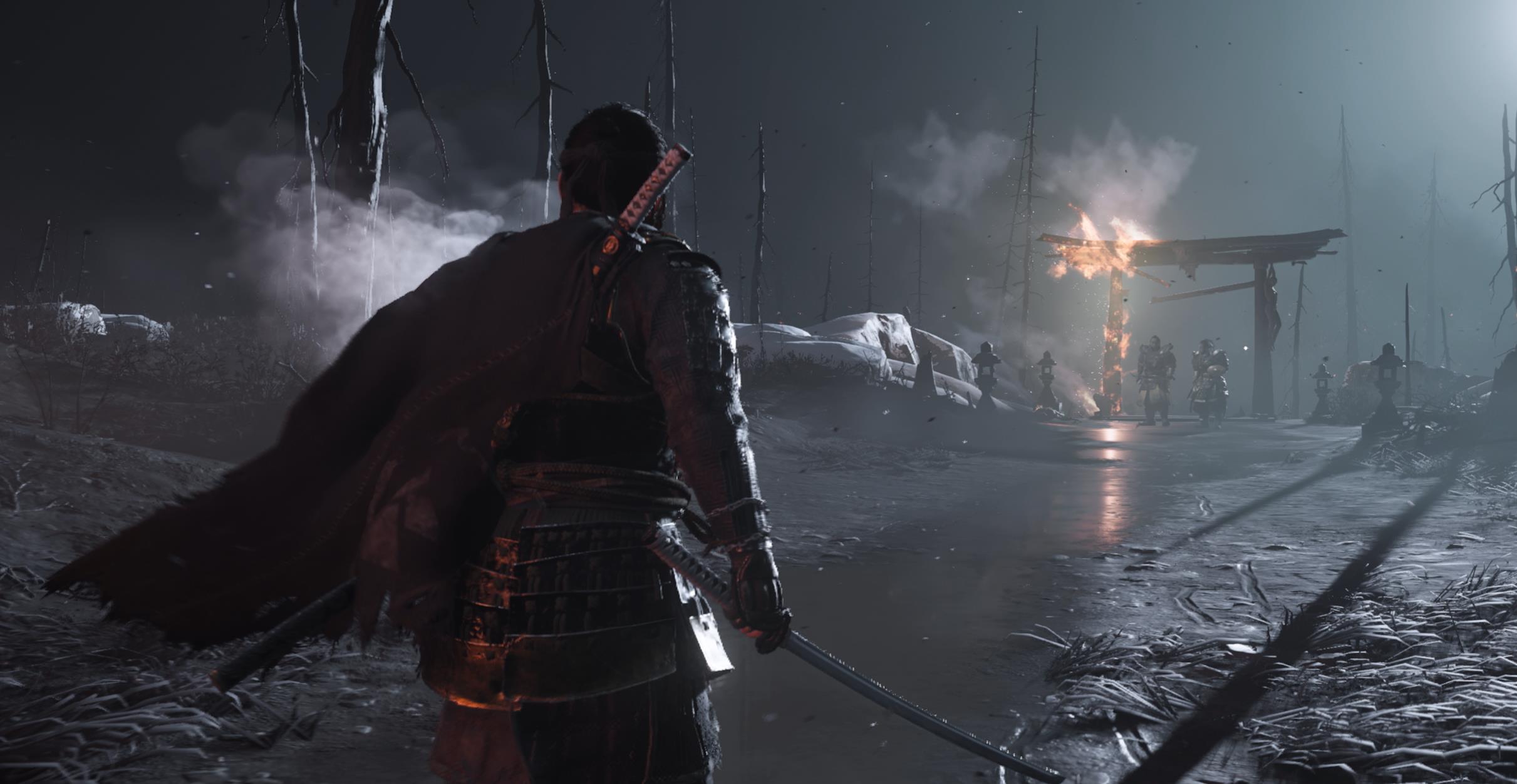 Image for Ghost of Tsushima has a button to flick the blood off your sword