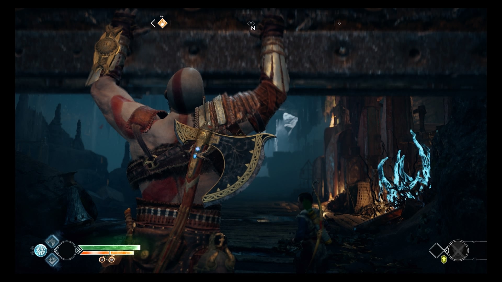 Image for God of War Guide: Witch's Cave puzzle solution - how to get back into the Witch's house and get the chest