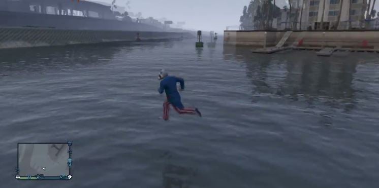 Image for This GTA 5 glitch lets you walk on water
