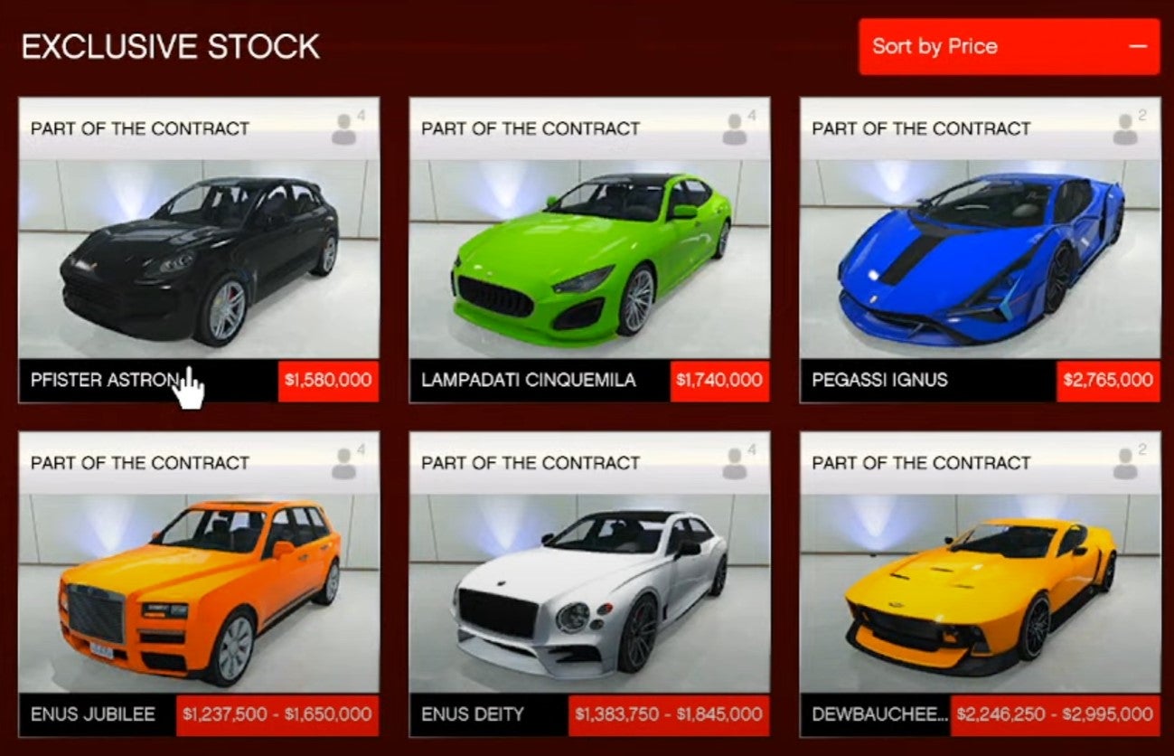 GTA Online The Contract New Cars Prices  How much are the Bravado Buffalo  Enus Jubilee  Dewbauchee Champion  - 45