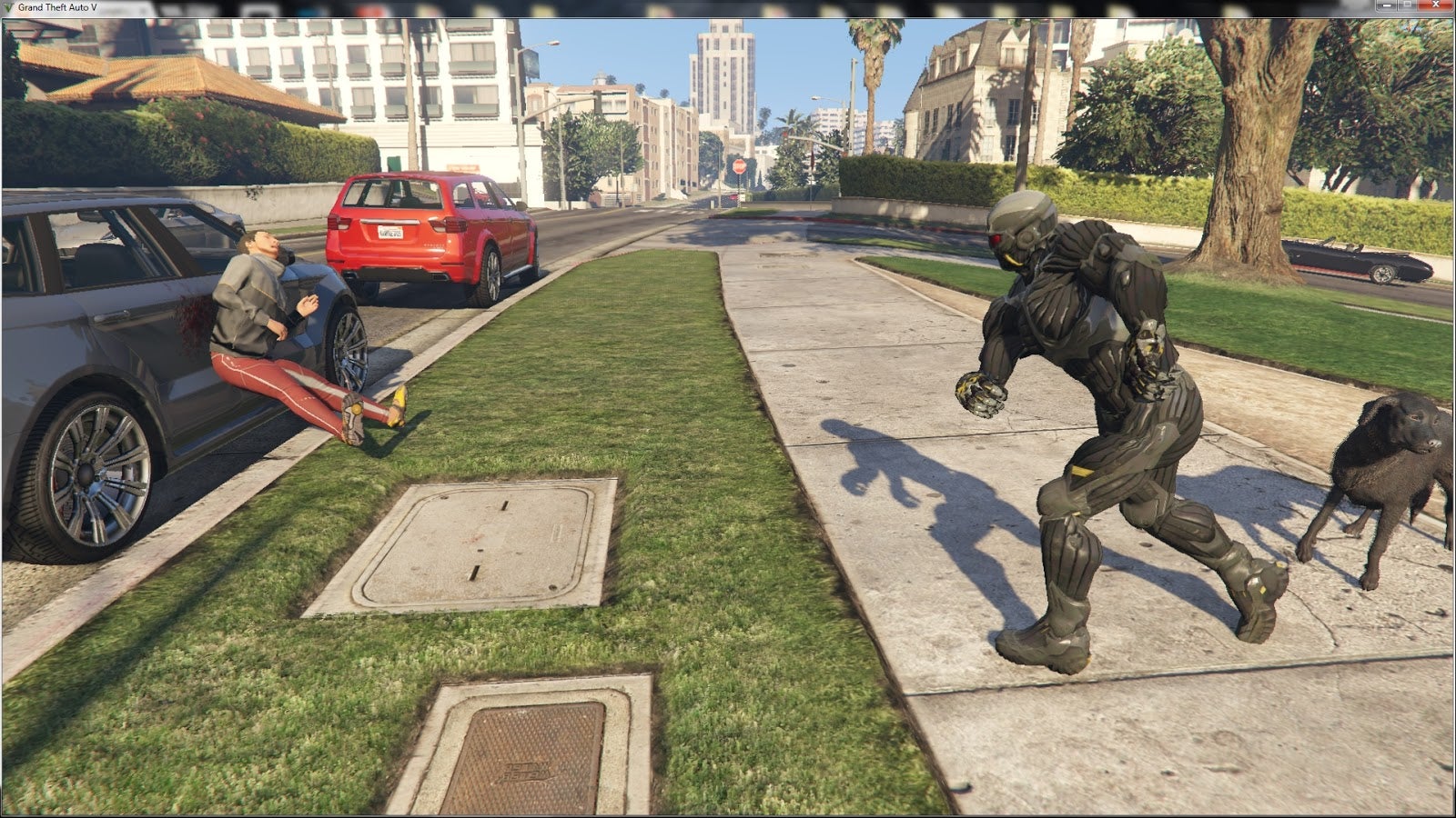 Image for GTA 5 mod adds the versatile Crysis Nanosuit, complete with its four main powers