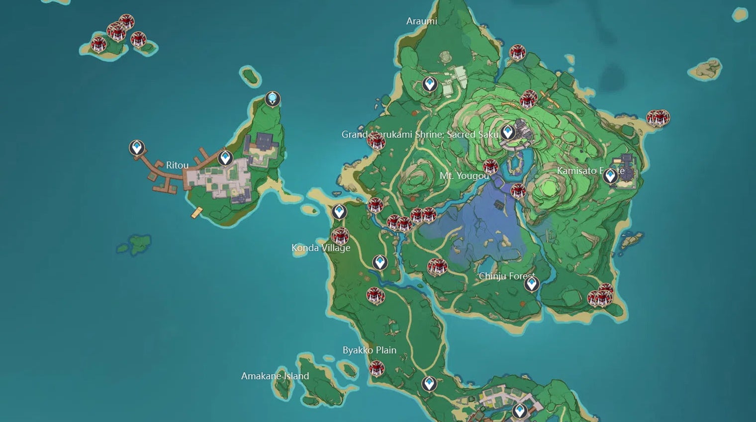 Genshin Impact Handguard locations and Handguard farming routes - 52