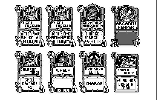 Image for Hearthstone on the original Game Boy looks tasty