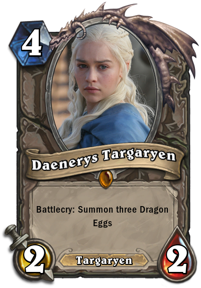 Image for Check out these fan-made Game of Thrones Hearthstone cards