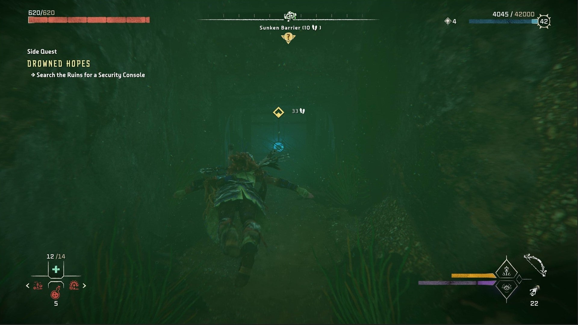 Horizon Forbidden West Drowned Hopes Walkthrough  How do I find the underwater security consoles  - 97