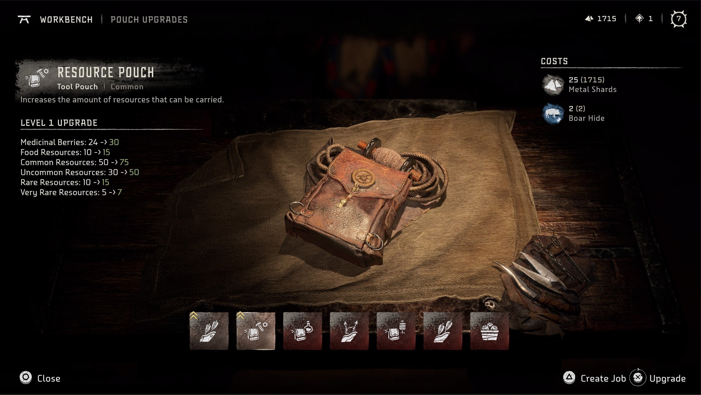 Horizon Forbidden West Inventory Pouch Upgrades  Where do I find Peccary  Jays  and other animals  - 33
