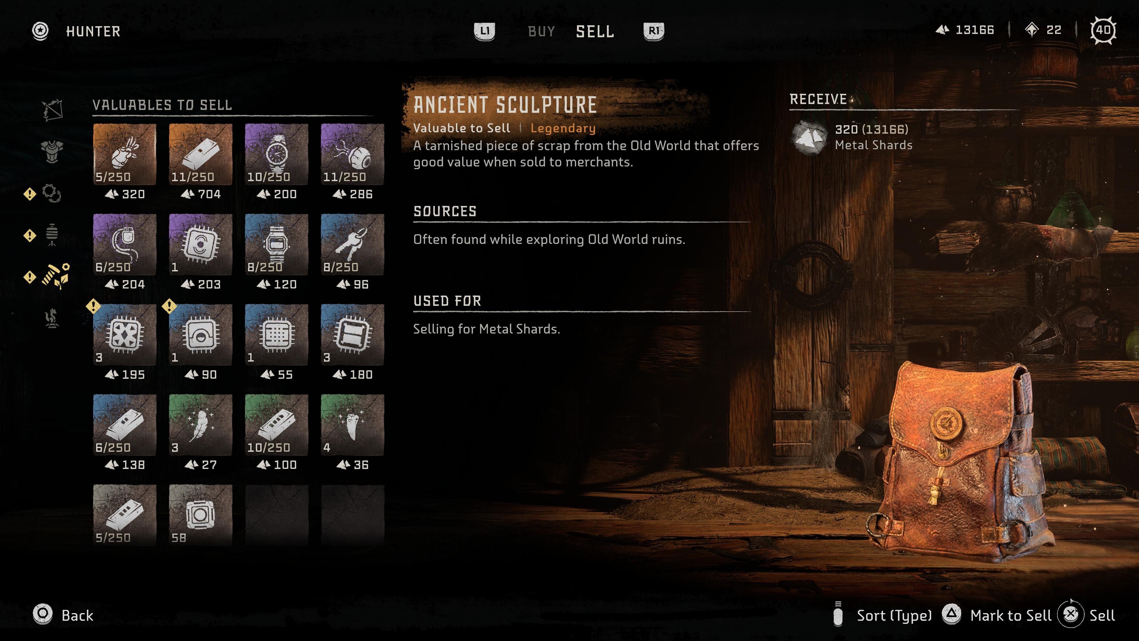 What items are safe to sell in Horizon Forbidden West  - 48