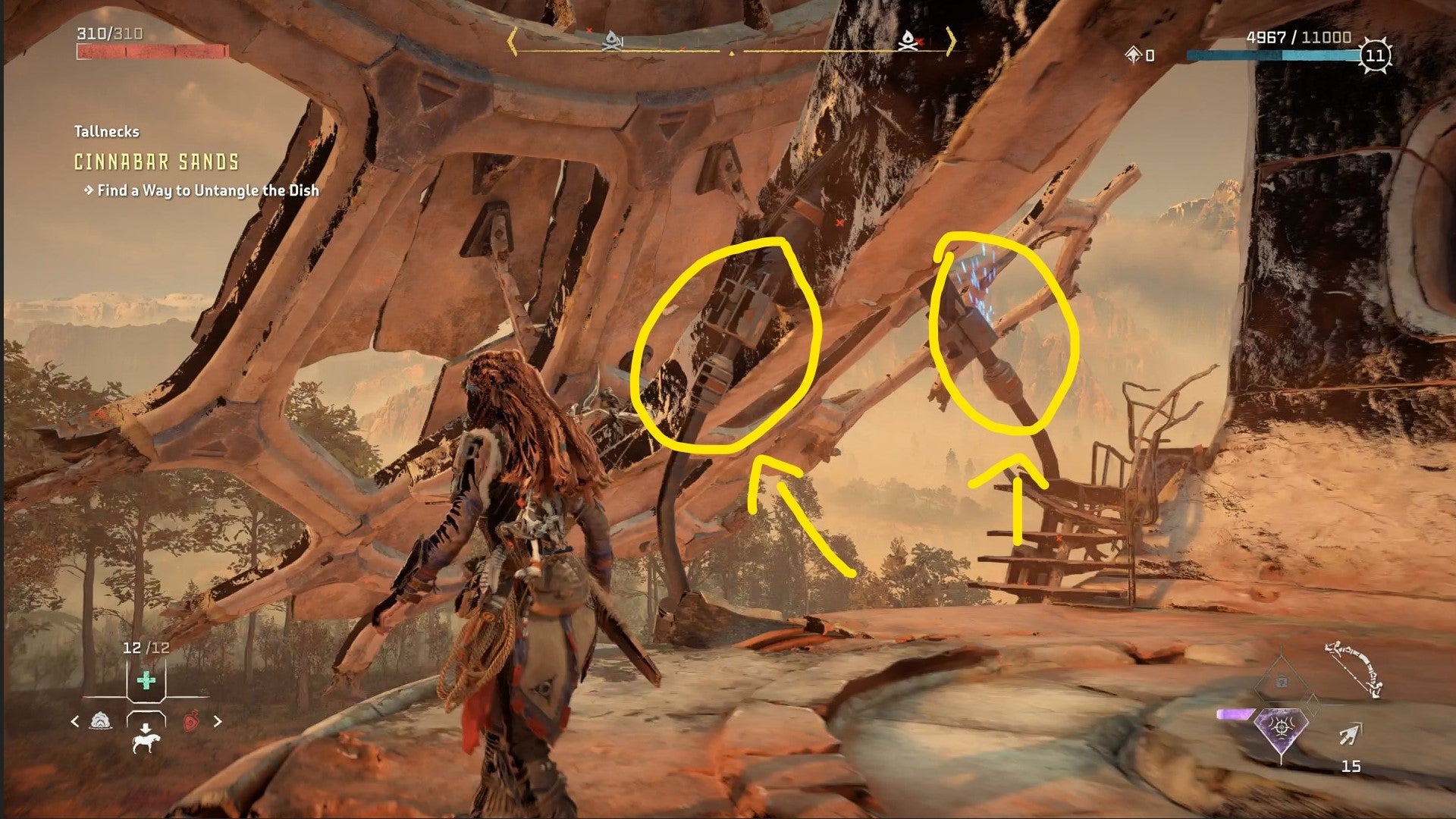 Horizon Forbidden West Tallnecks  How to Climb Tallnecks and Remove Map Fog - 16