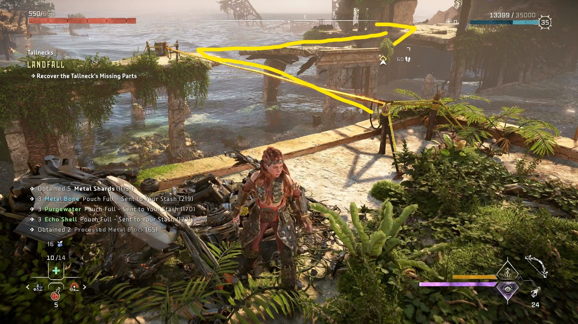 Horizon Forbidden West Tallnecks  How to Climb Tallnecks and Remove Map Fog - 33
