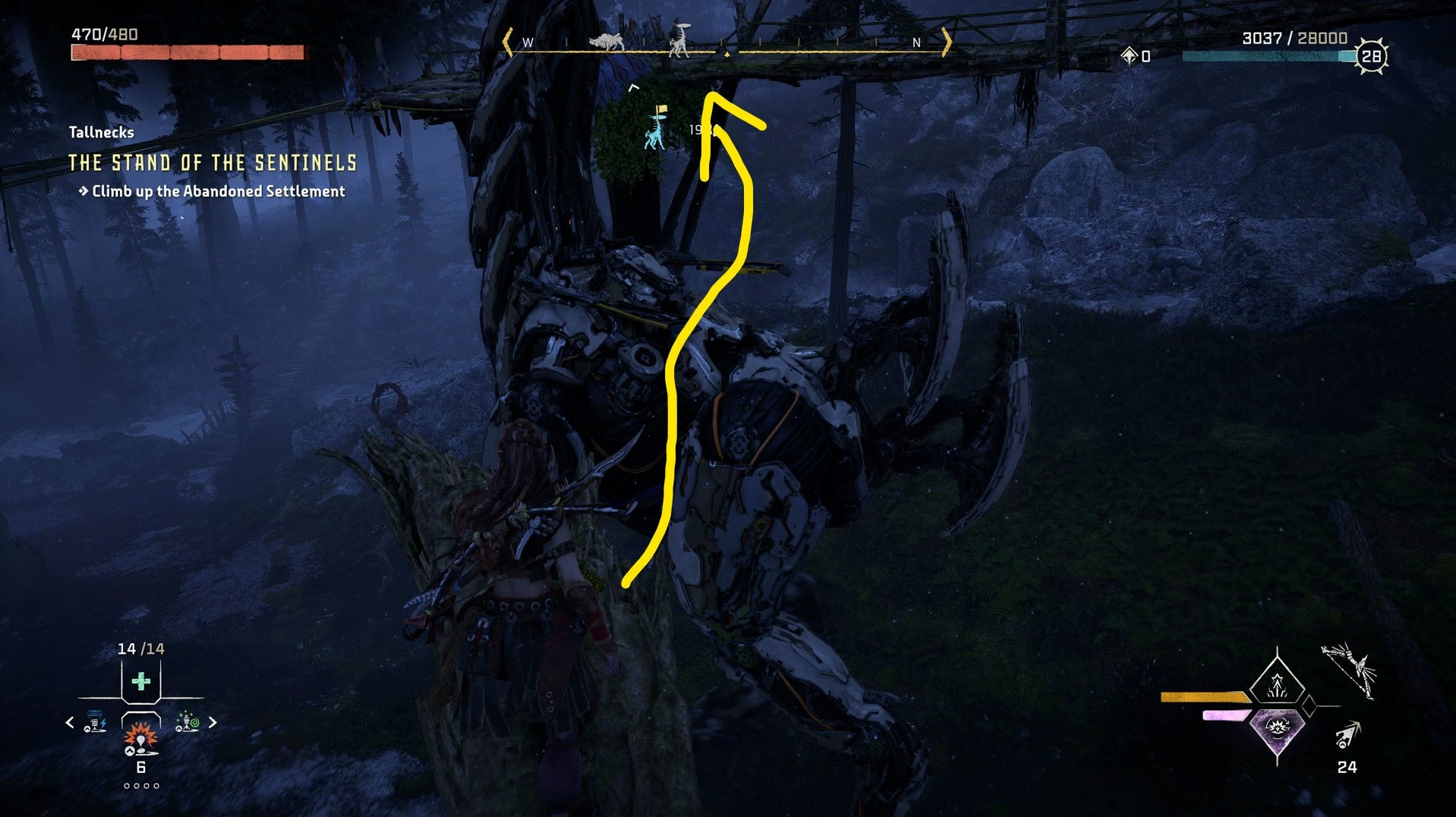 Horizon Forbidden West Tallnecks  How to Climb Tallnecks and Remove Map Fog - 40