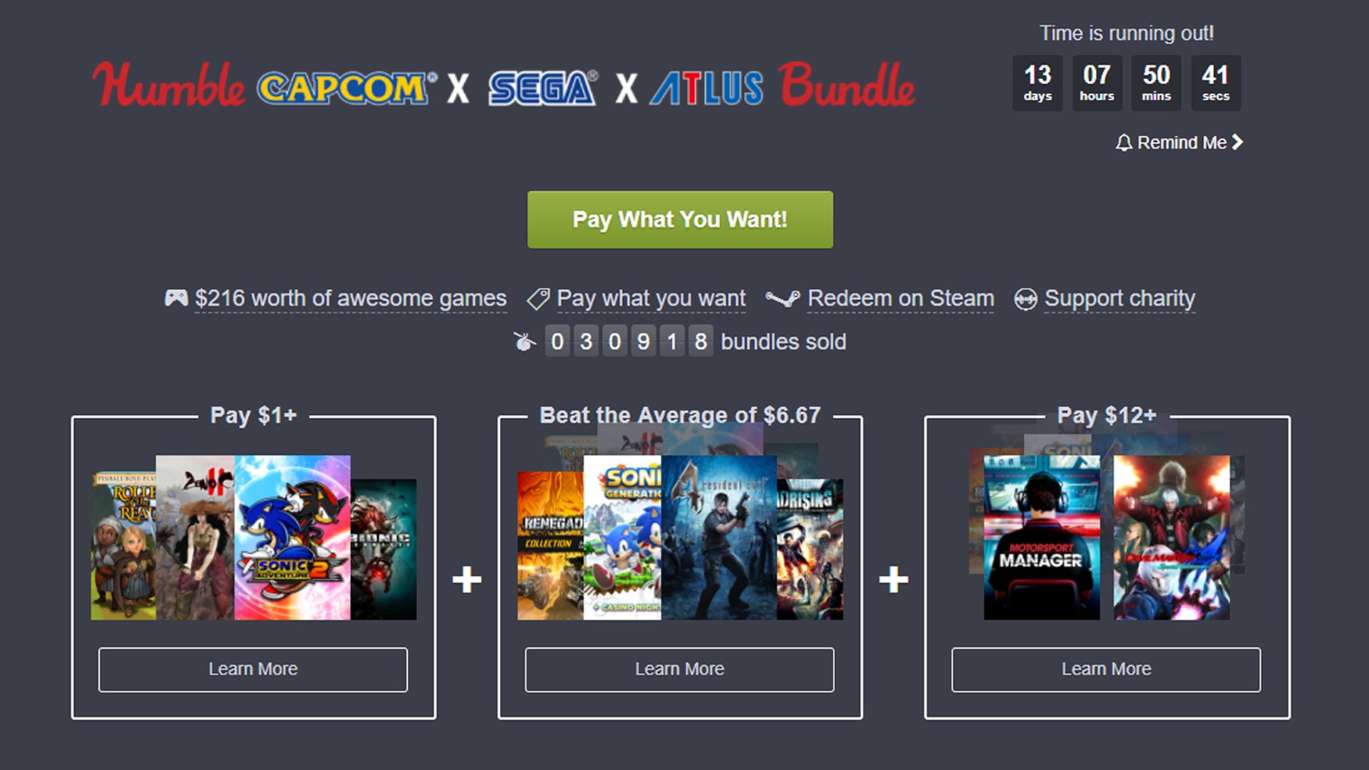 Image for Humble's New Bundle Features Dead Rising, Sonic Generations, and More
