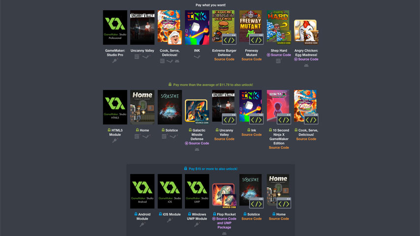 game maker studio pro humble bundle voucher